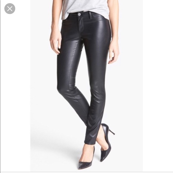 ashley mason high rise faux leather pants
